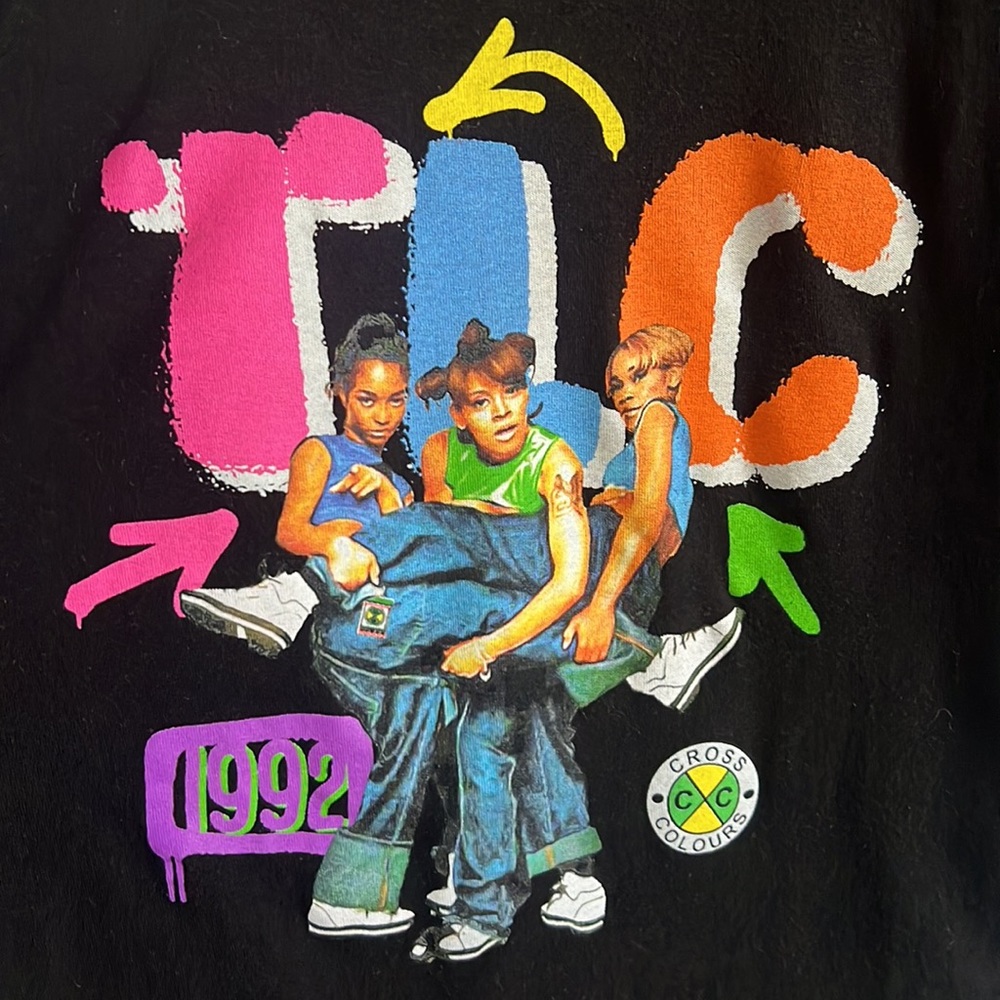 Vintage TLC Cross Colours T-Shirt size S - Picture 4 of 9